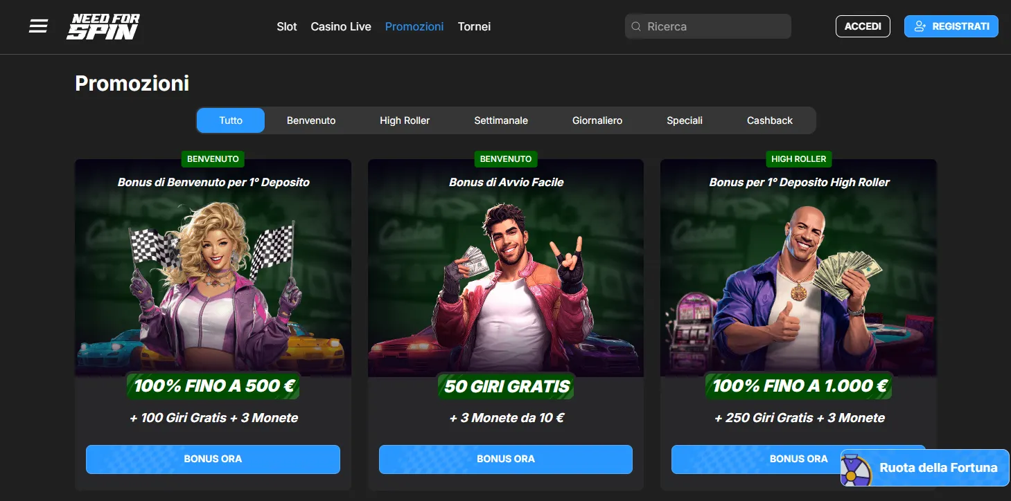 Bonus nei non AAMS casino