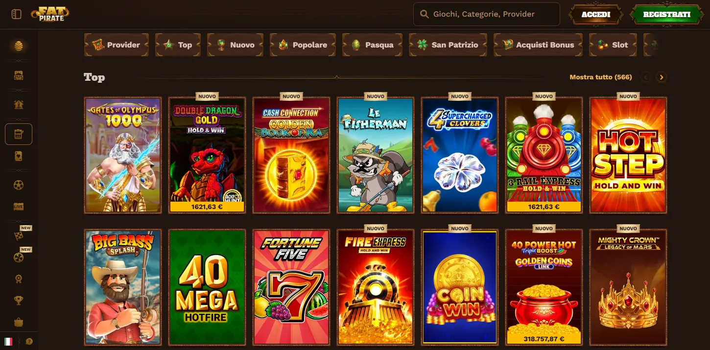 Giochi nei casino online non AAMS: slot e live casino